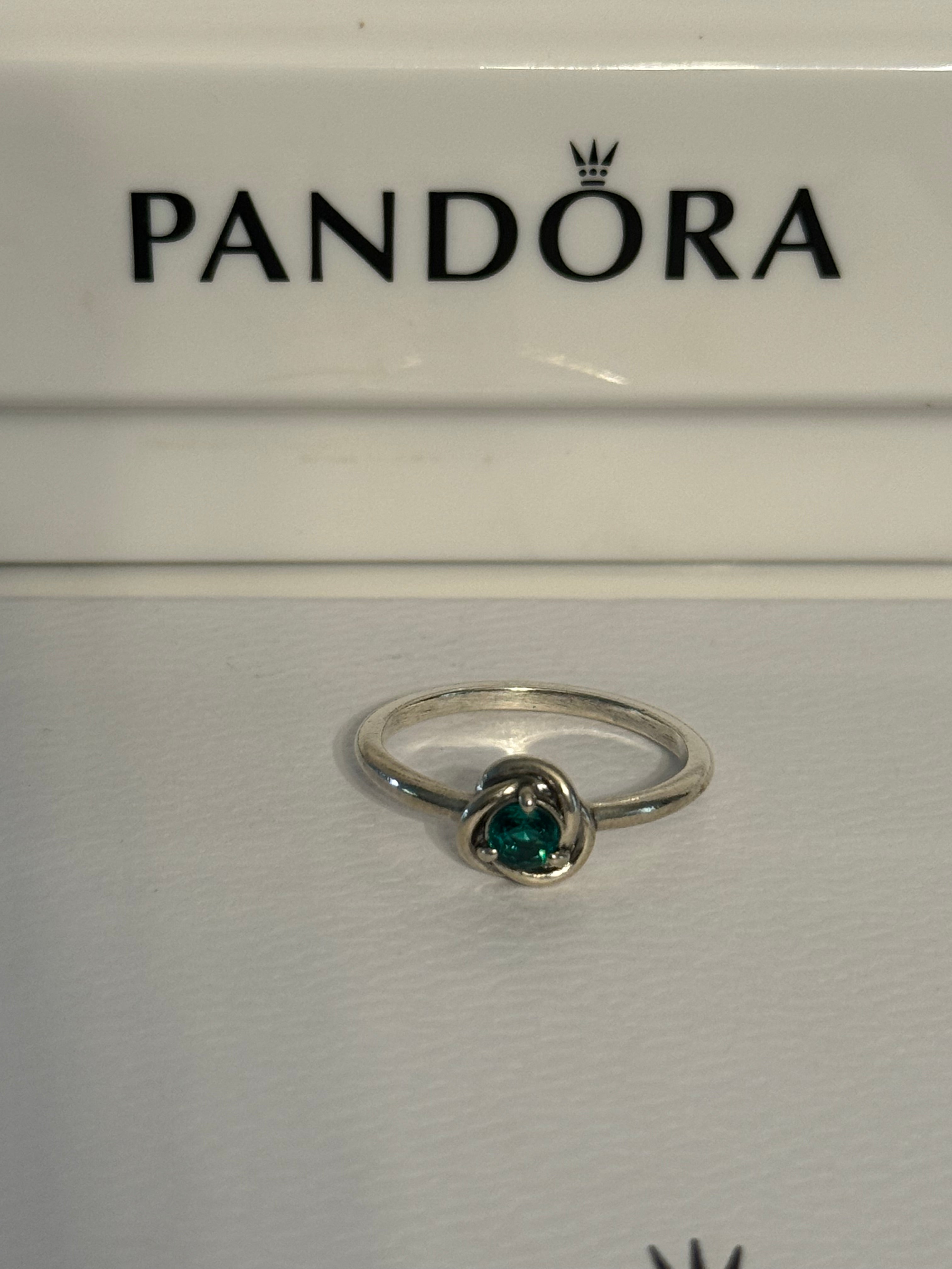 Pandora Rainforest Green Eternity Circle Ring
