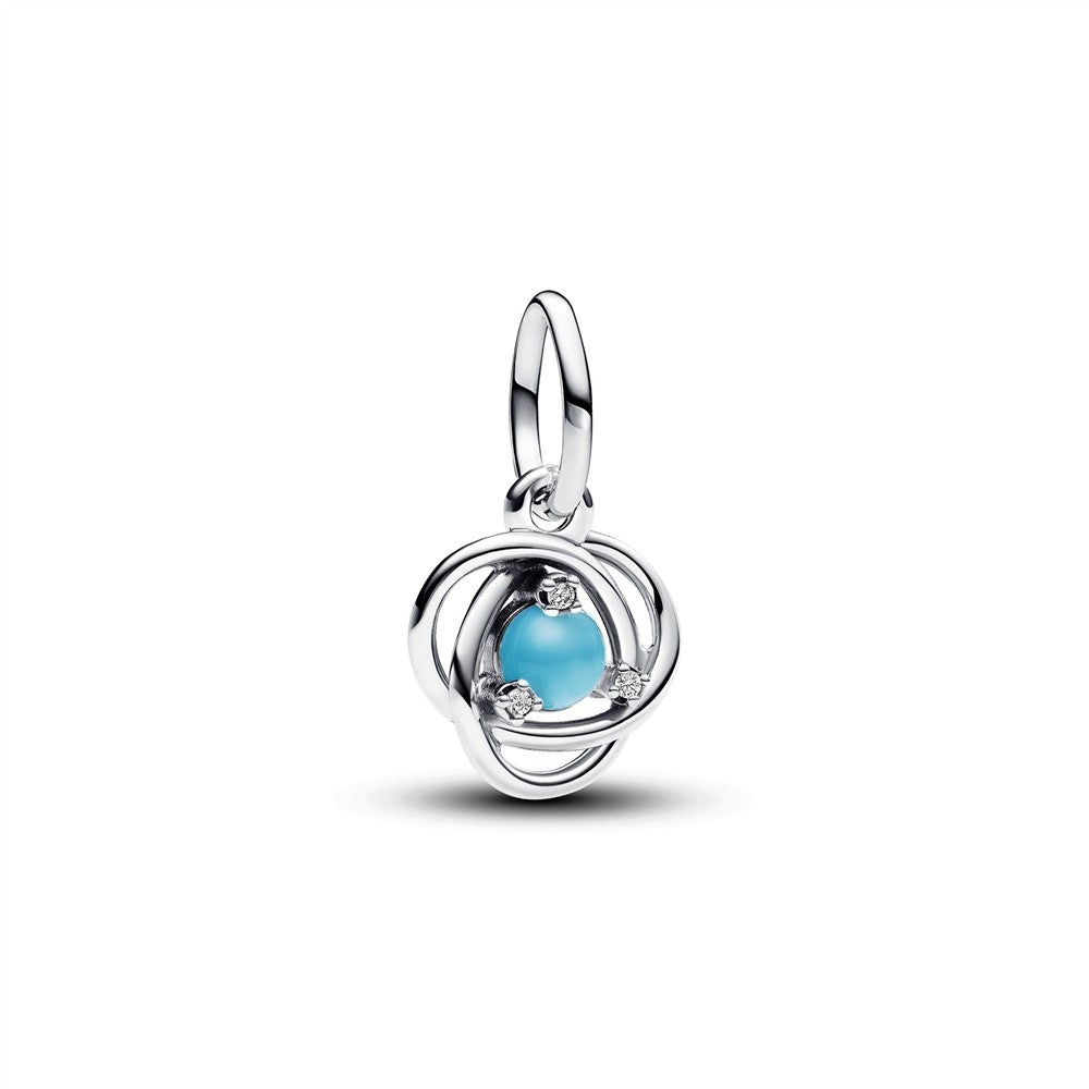 Pandora Birthday Circle Stone Dangle Charm Silver One Size