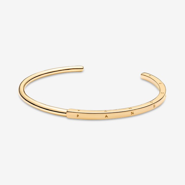 Pandora Signature I-D Bangle 14k Gold Plating 20.50 cm