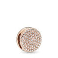Pandora Reflexions Round Pavé Charm - 14k Rose Gold, Cubic Zirconia