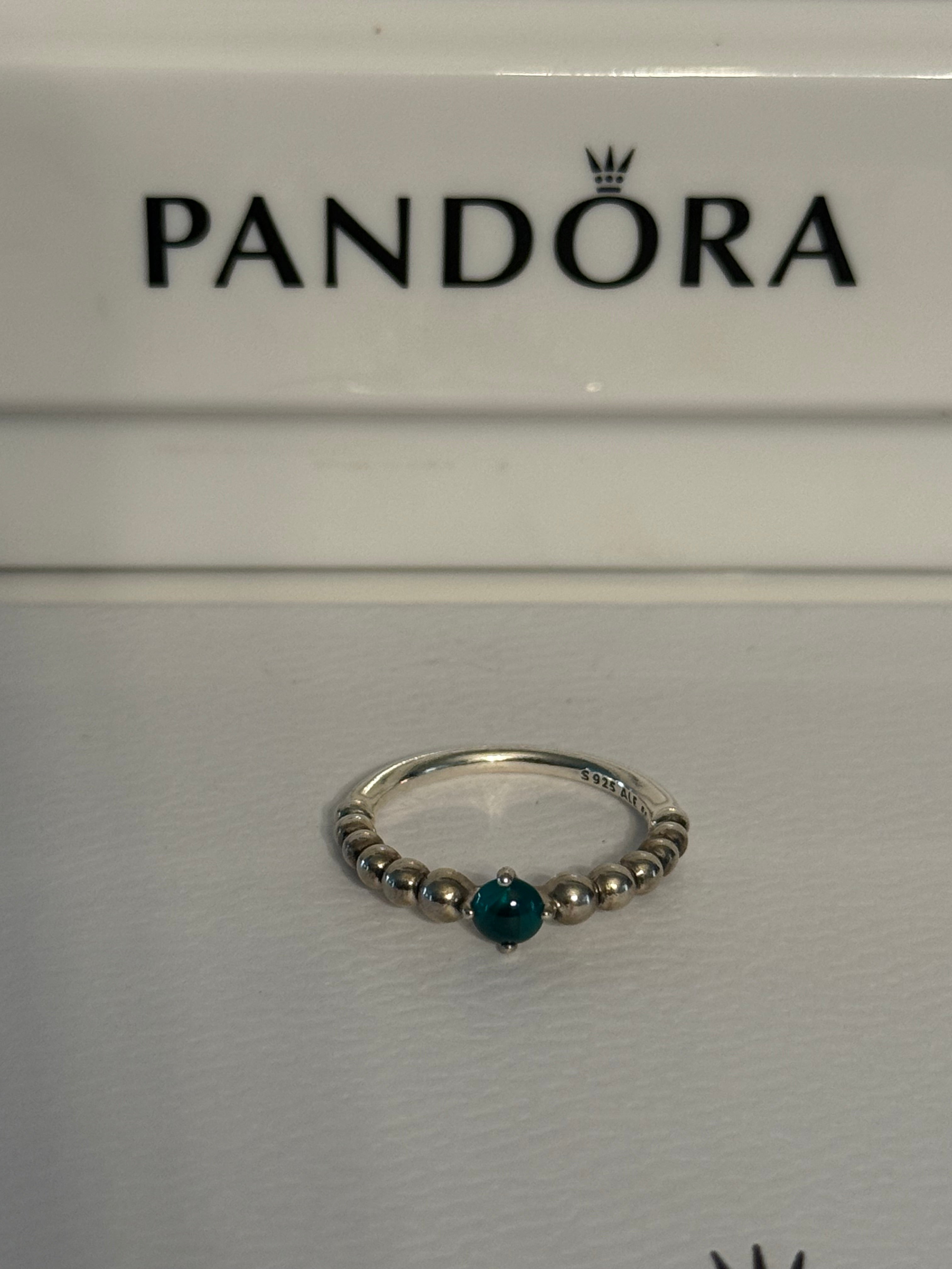 Pandora Rainforest Green Beaded Ring