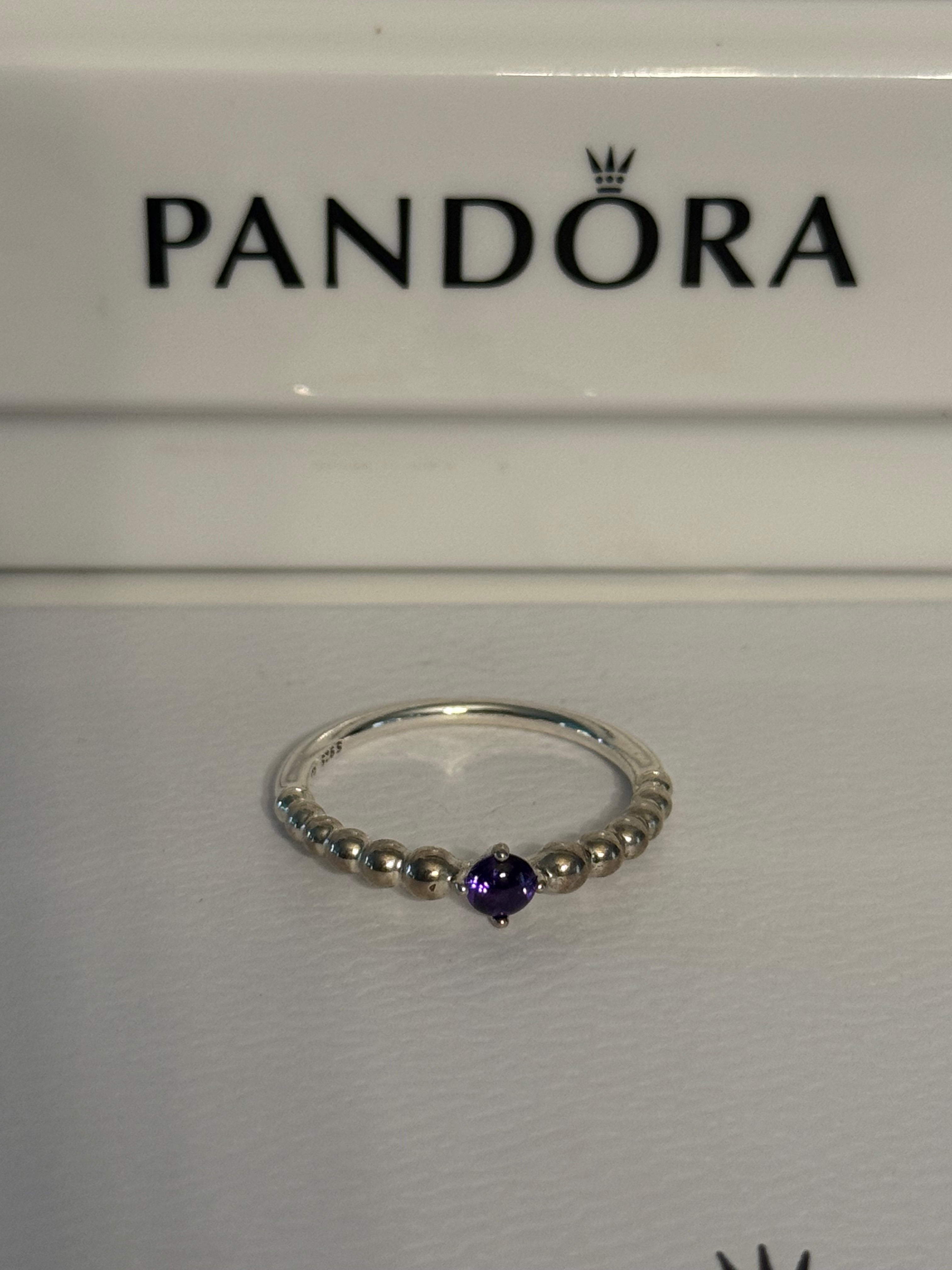 Pandora Purple Beaded Ring