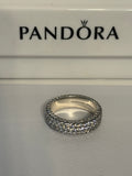 Pandora Three Row Pave Band