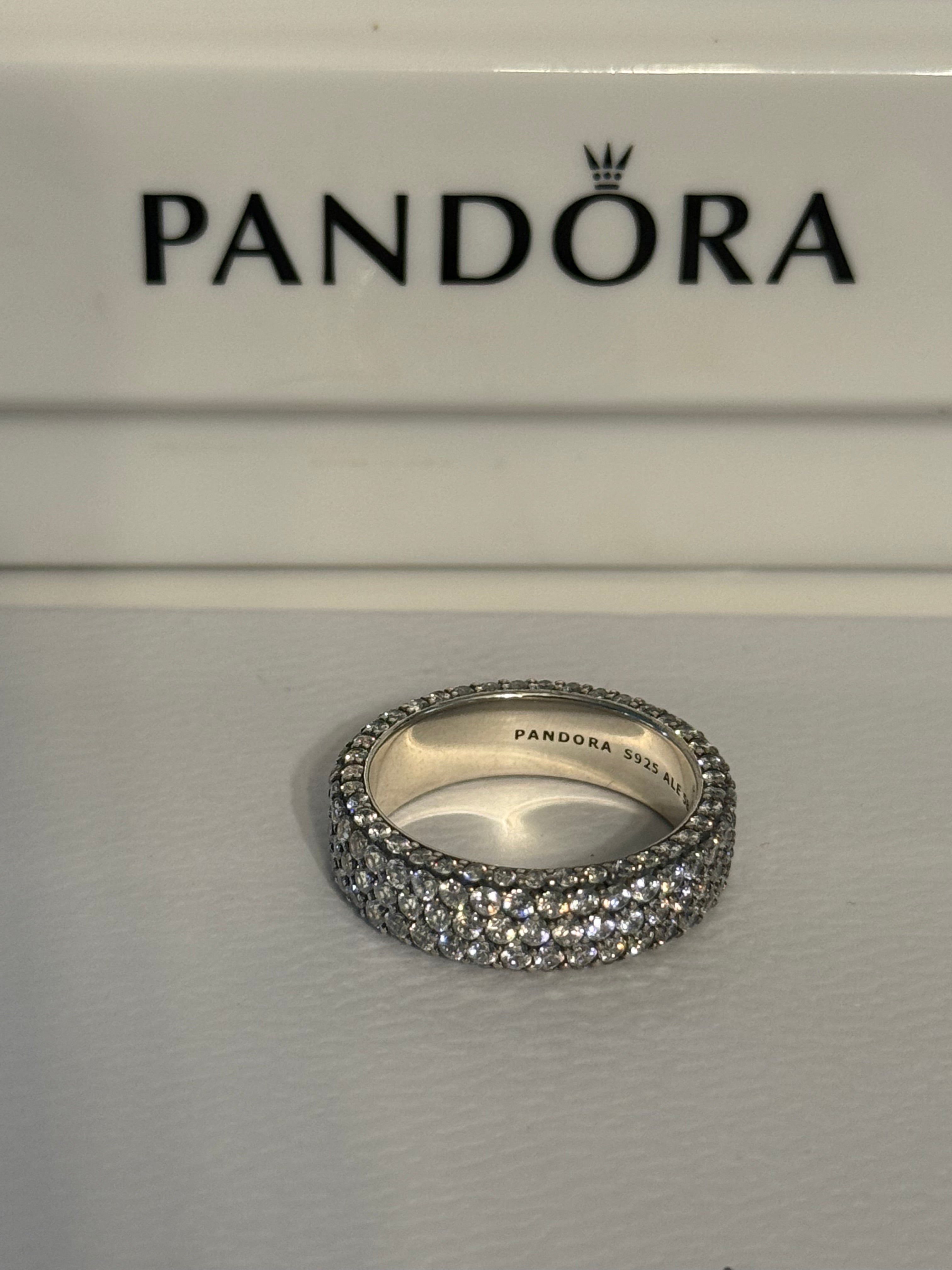 Pandora Three Row Pave Band