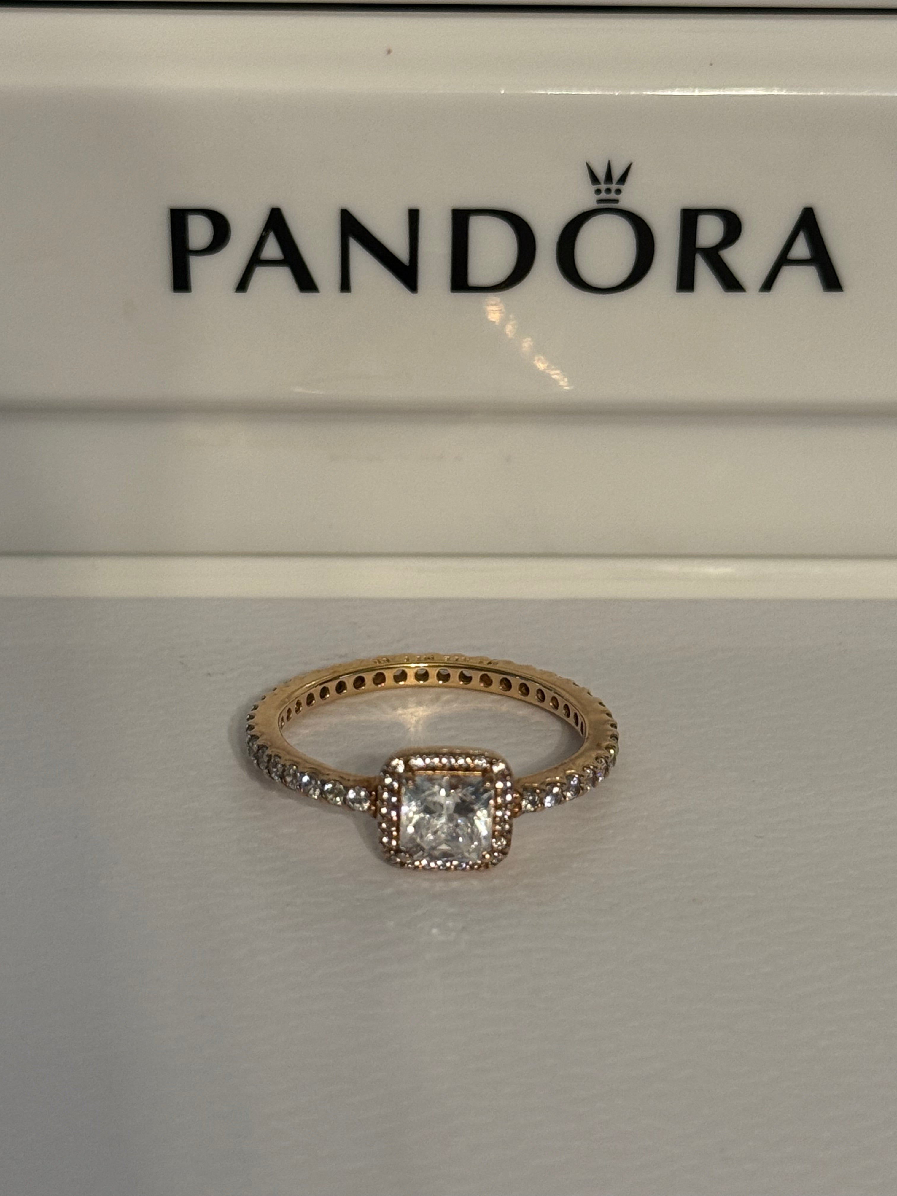 Pandora Rose Square Halo Ring