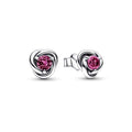 Pandora October Birthstone Circle Stud Earrings, Pink Crystal