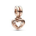 Pandora Sister Hearts Split Dangle Charm One Size