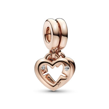 Pandora Sister Hearts Split Dangle Charm One Size