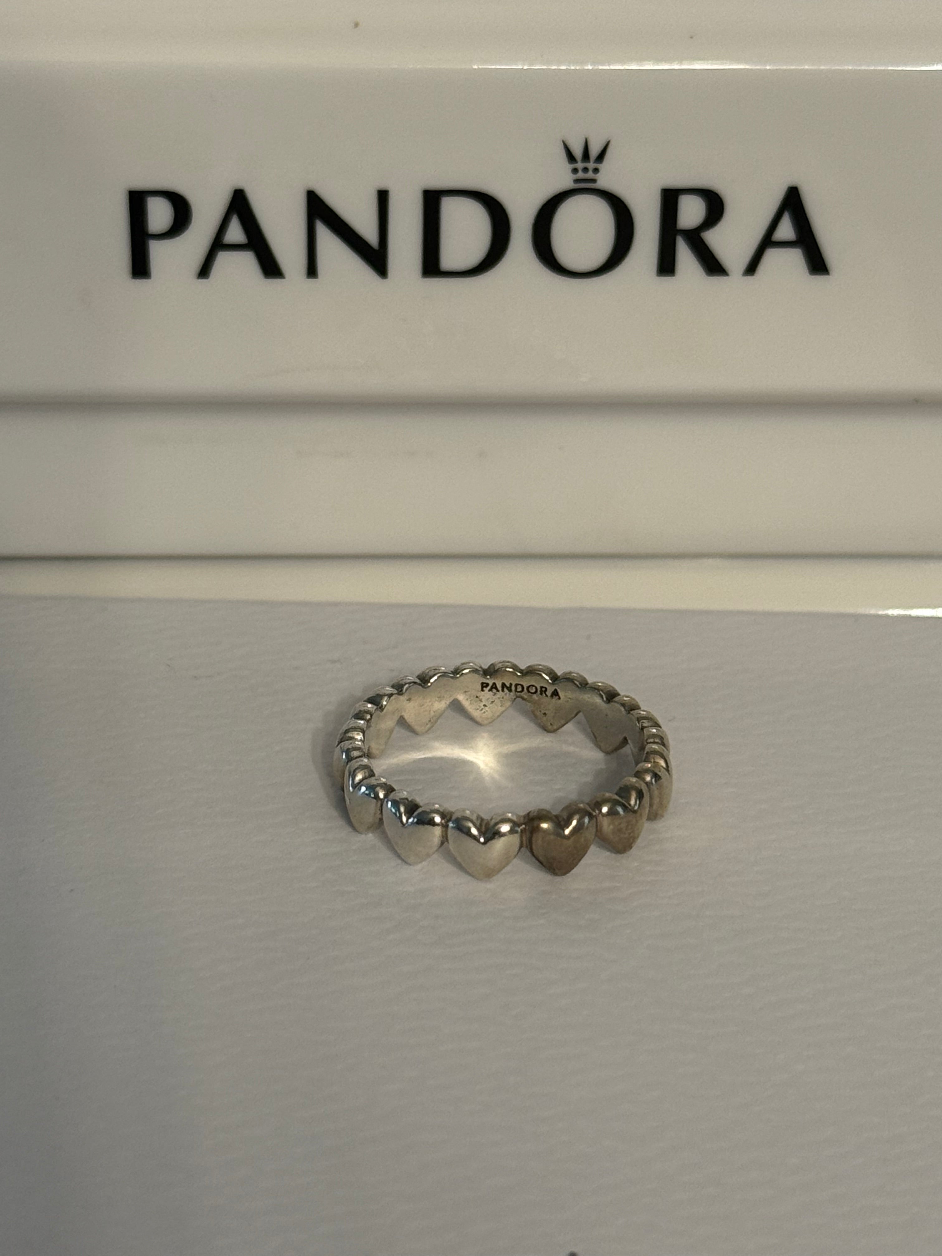 Pandora Row of Hearts Ring - Sterling Silver