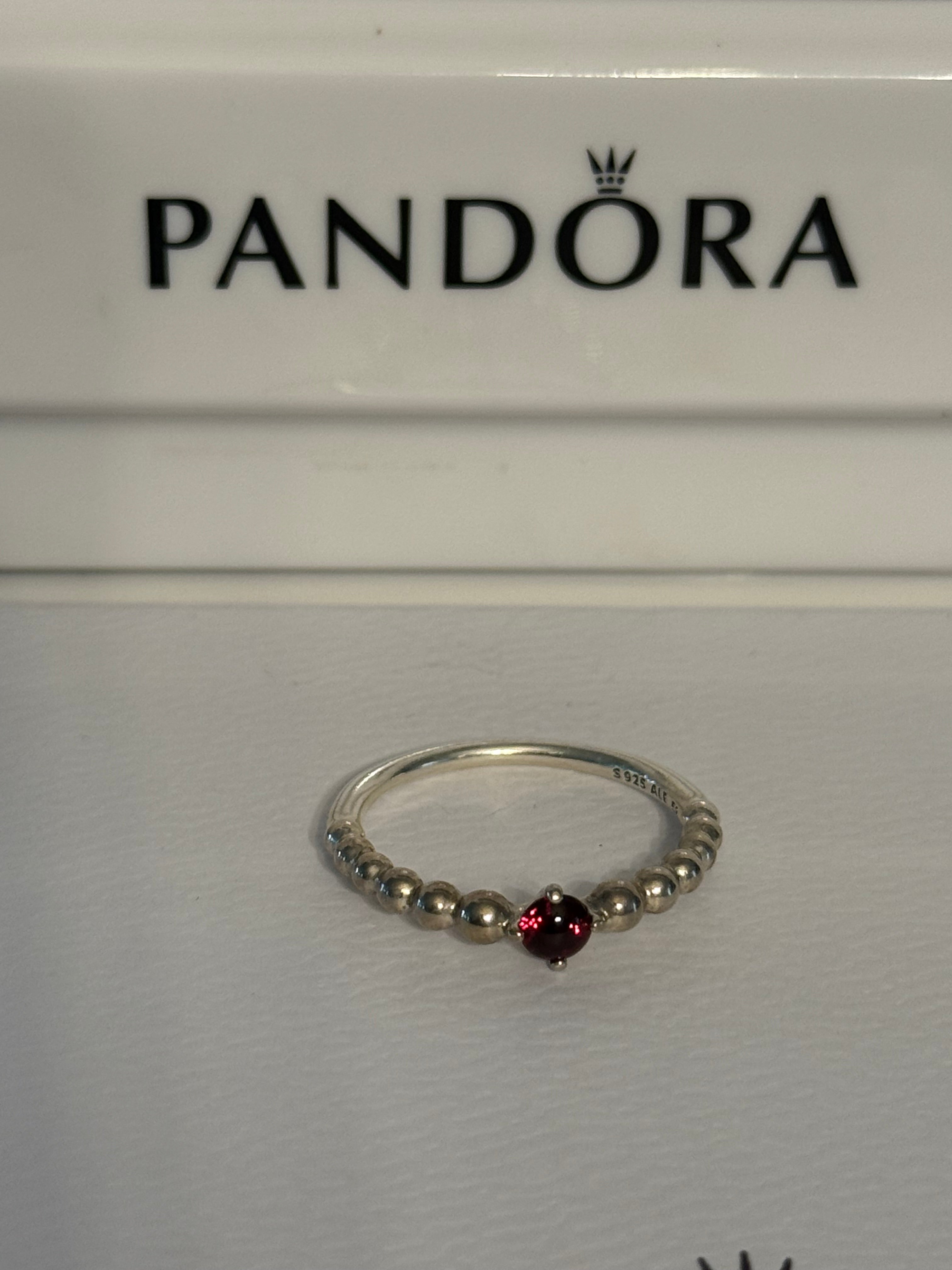 Pandora Garnet Beaded Ring