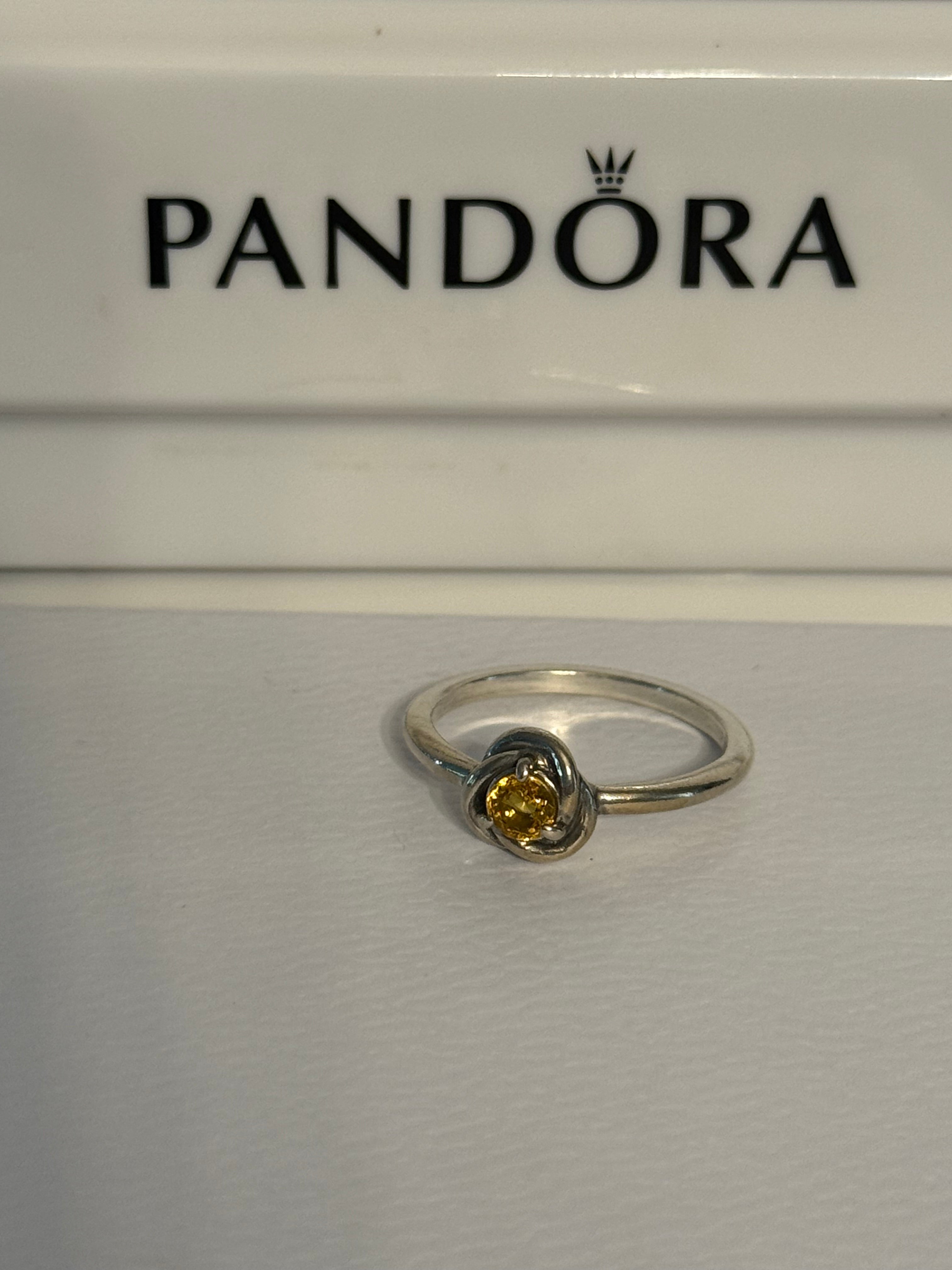 Pandora Citrine Eternity Circle Ring
