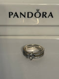 Pandora Double Row Flower Ring