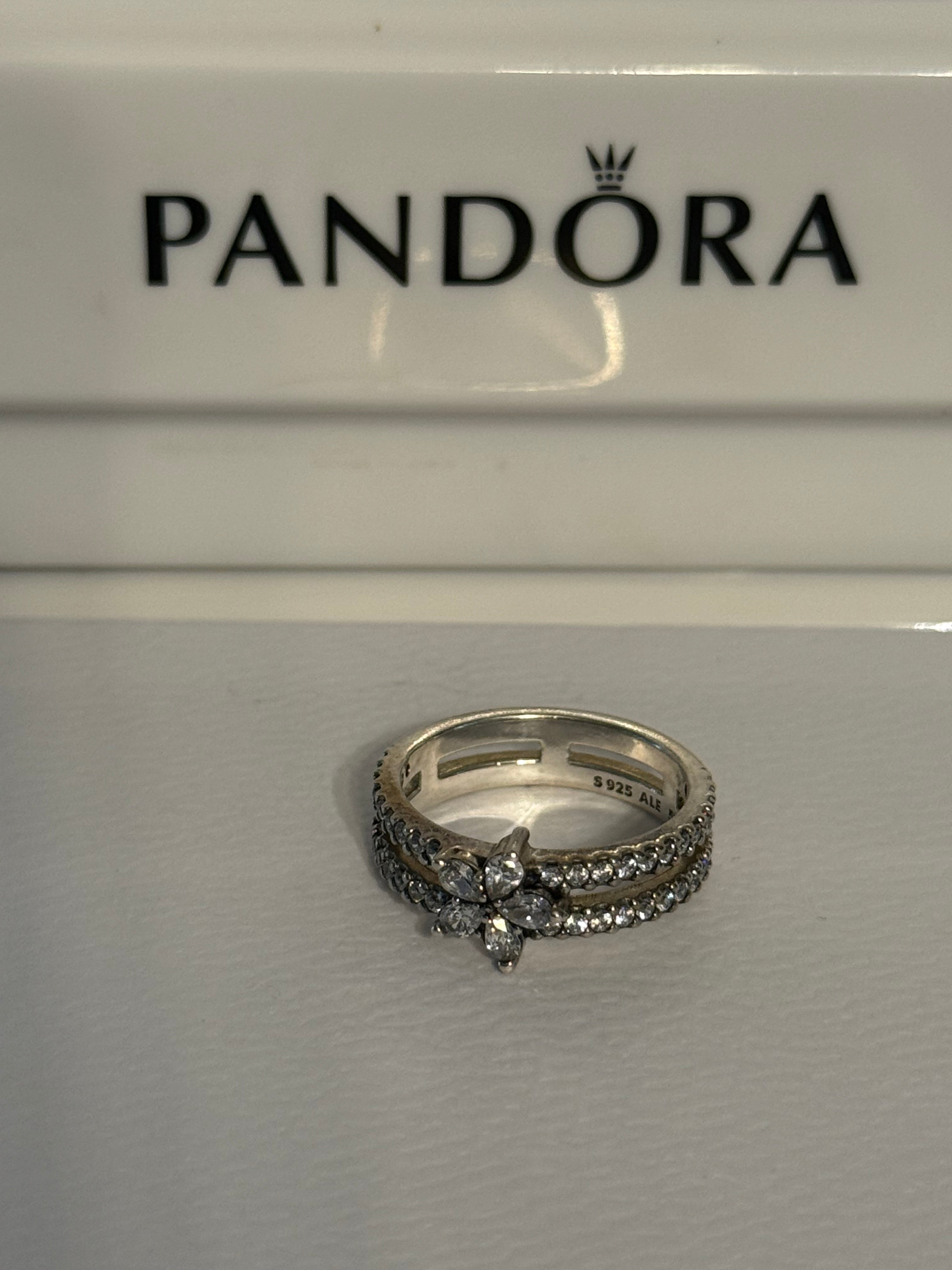 Pandora Double Row Flower Ring