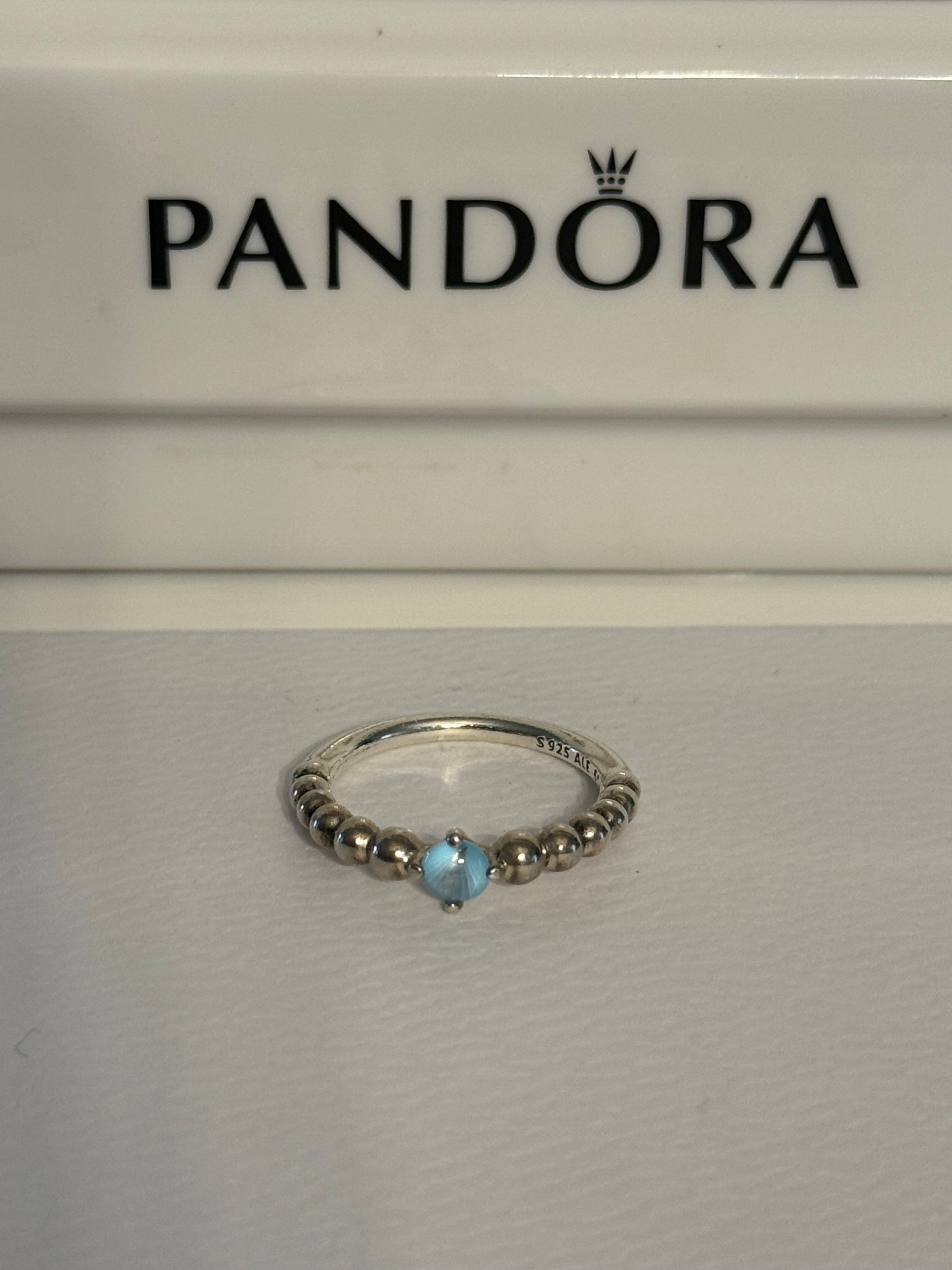 Pandora Light Blue Beaded Ring