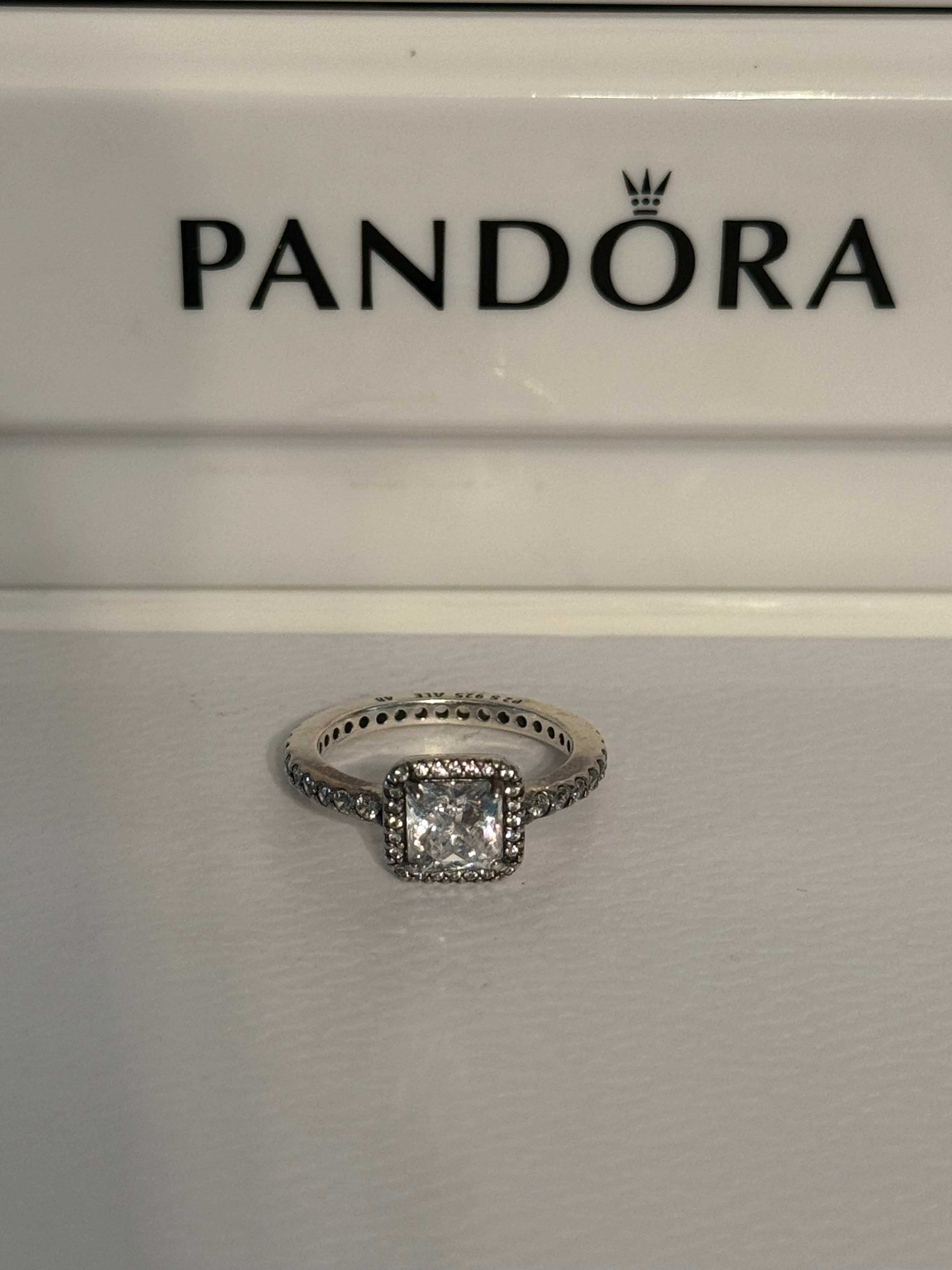 Pandora Sterling Silver Square Halo Ring