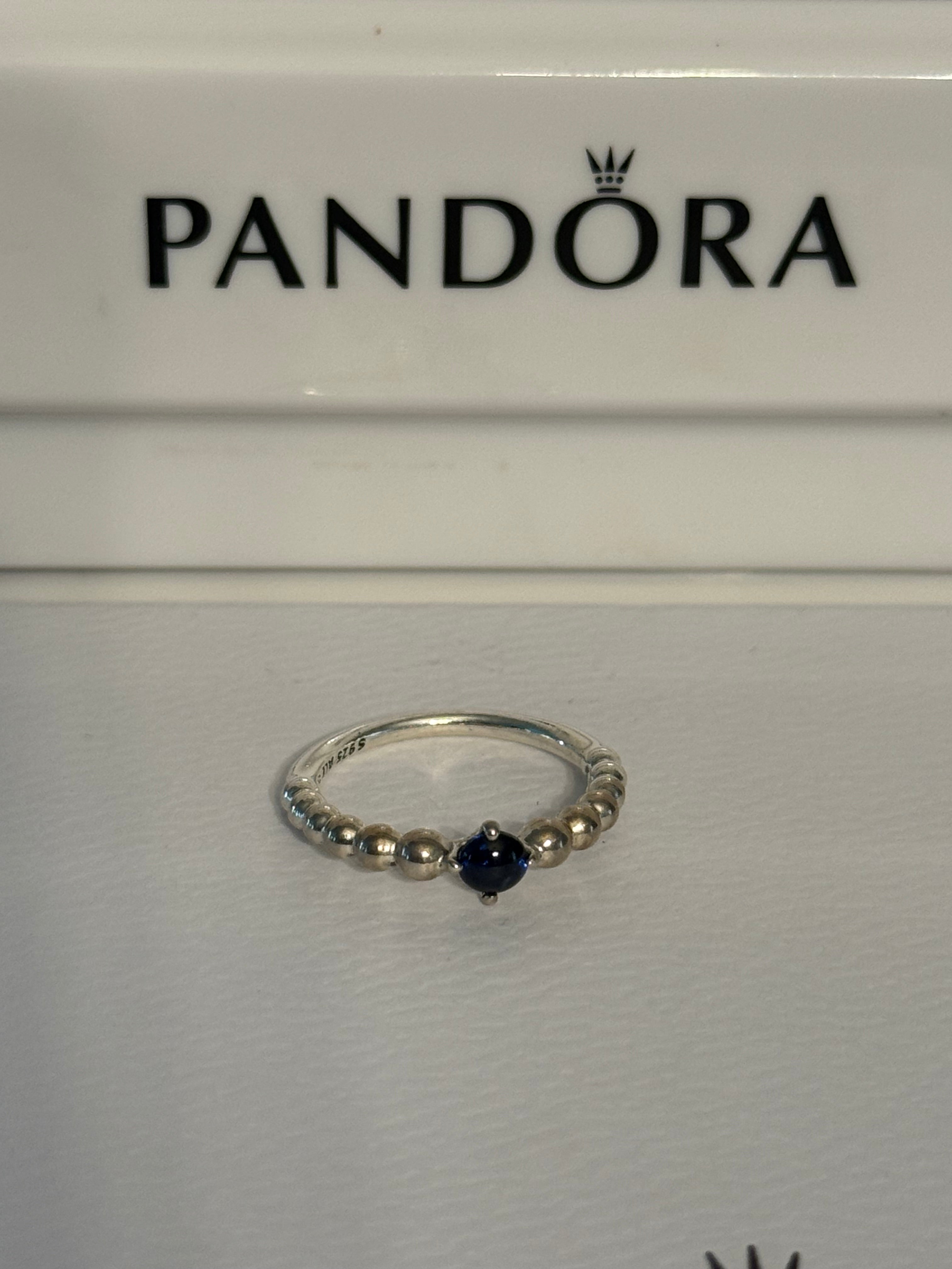 Pandora Sea Blue Beaded Ring