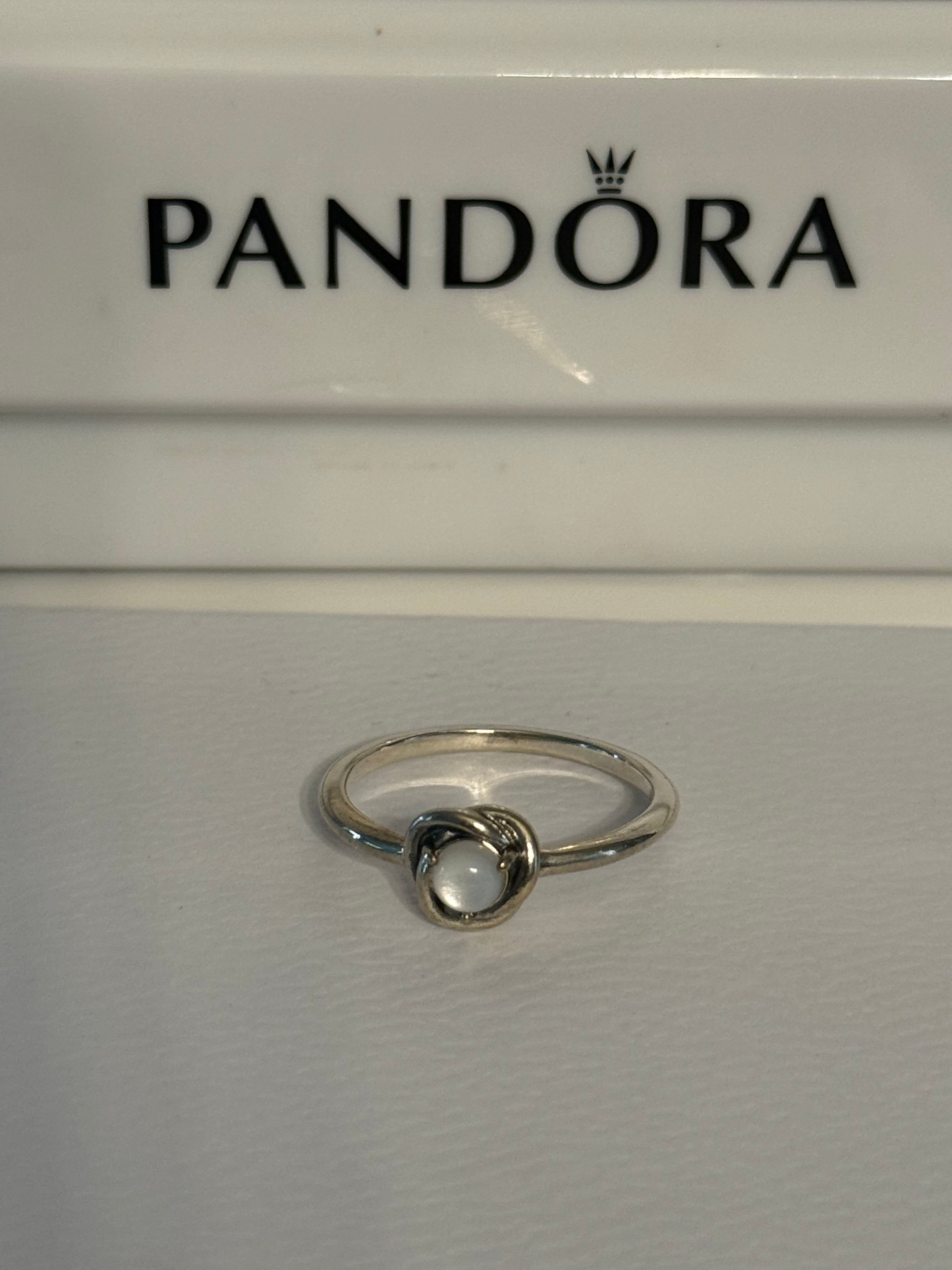 Pandora Milky White Eternity Circle Ring