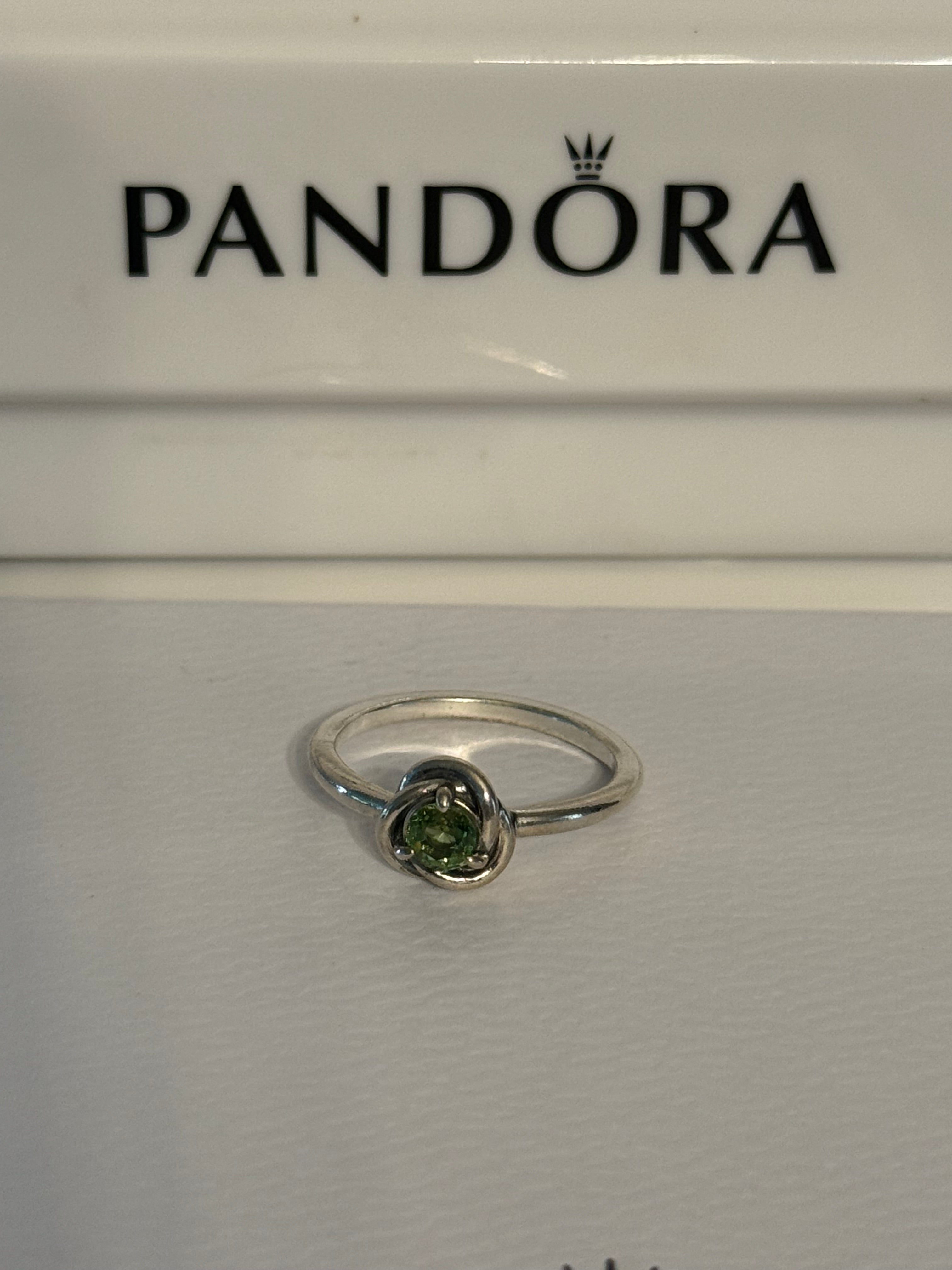 Pandora Light Green Eternity Circle Ring