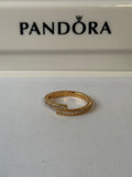 Pandora Sparkling Overlapping Ring - Rose Gold