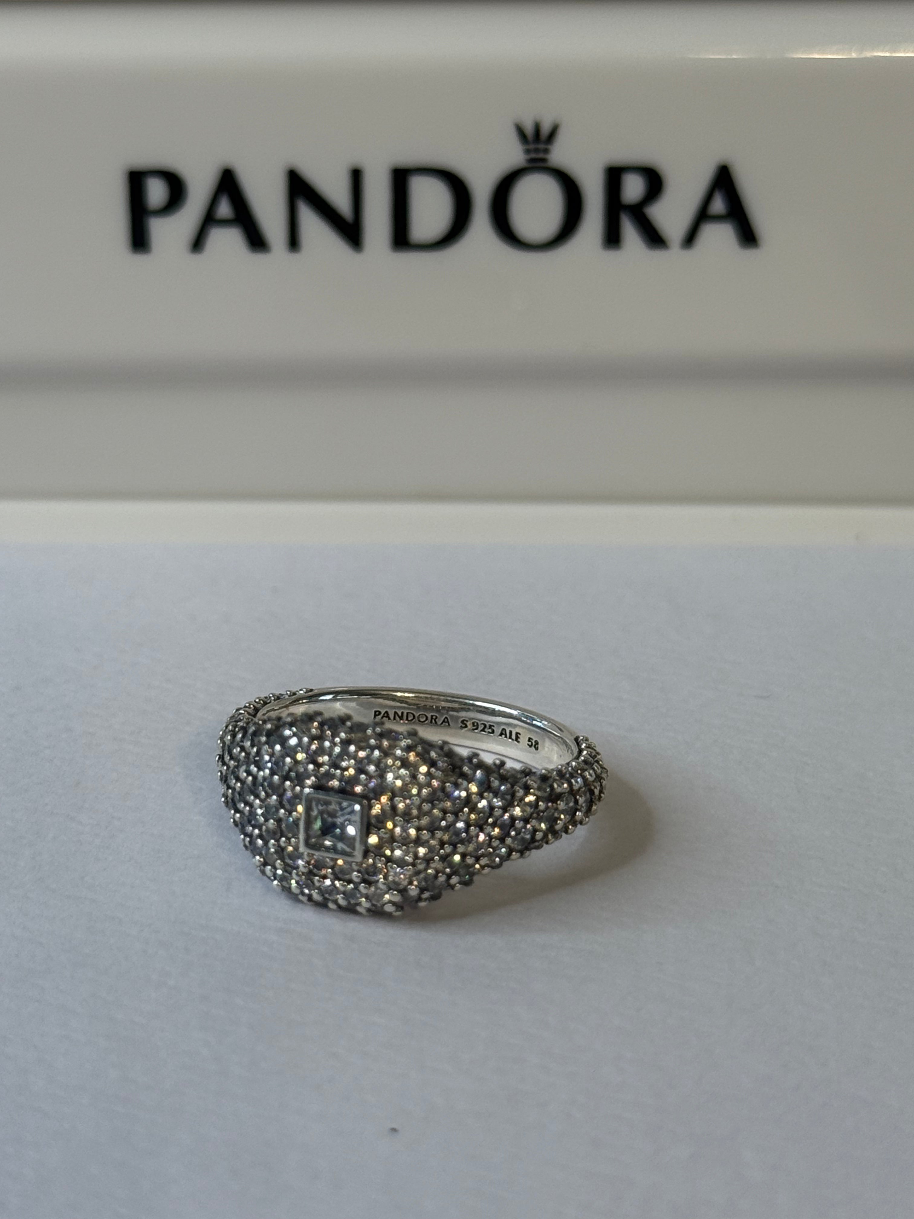 Pandora Pave Square Cocktail Ring