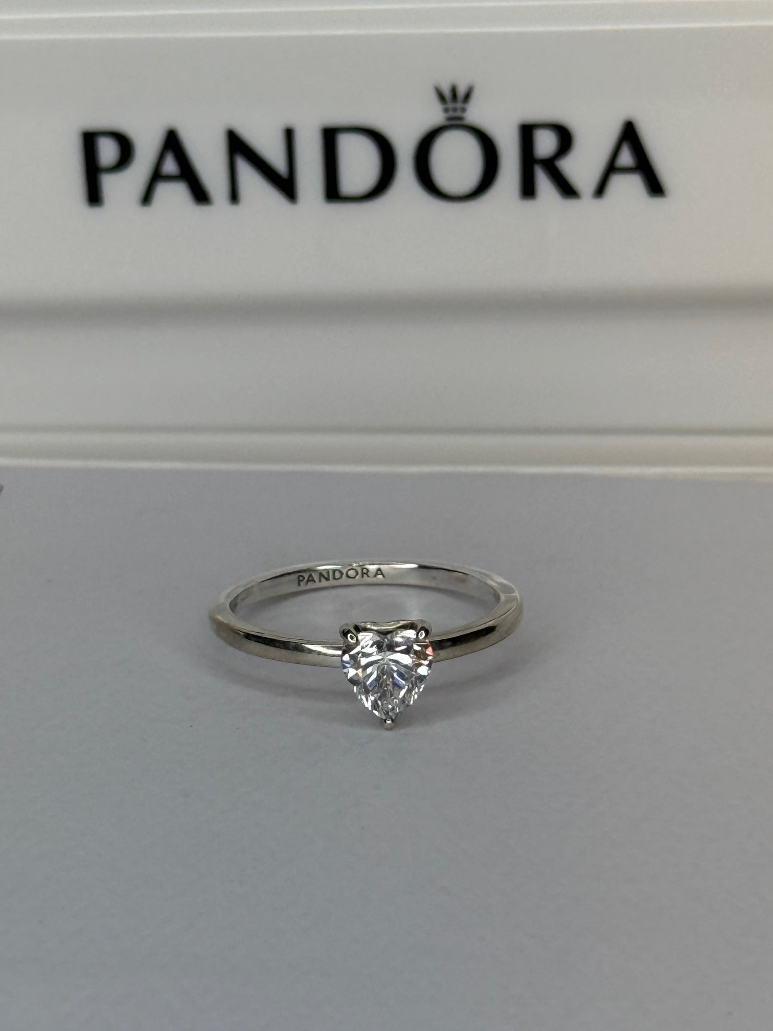 Pandora Solitaire Heart Ring