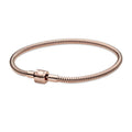 Pandora Barrel Clasp Rose Gold-Plated Snake Chain Bracelet (7.5 Inches)