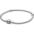 Pandora Sterling Silver Barrel Clap Snake Chain Bracelet, 7.5 inch